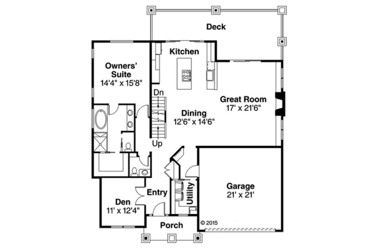 1st Floor for House Plan #035-00714