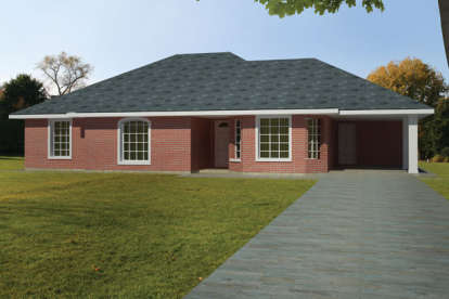 3 Bed, 2 Bath, 1398 Square Foot House Plan - #1754-00020