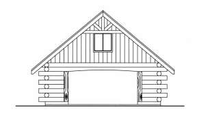 Log House Plan #039-00443 Elevation Photo