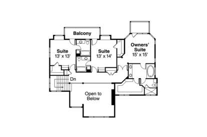 2nd Floor for House Plan #035-00717