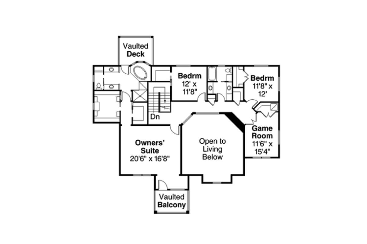 2nd Floor for House Plan #035-00720