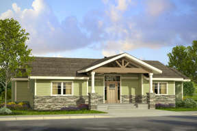 Ranch House Plan #035-00721 Elevation Photo