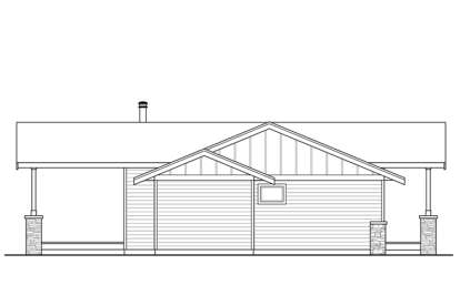 Ranch House Plan #035-00721 Elevation Photo