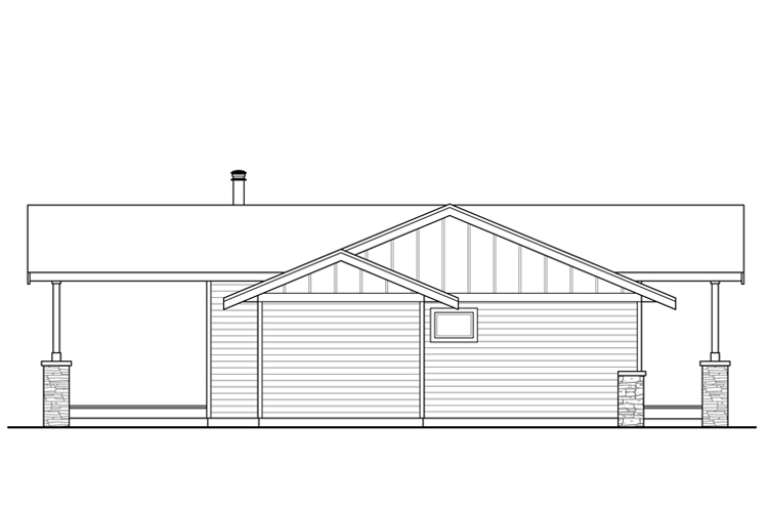 Ranch House Plan #035-00721 Elevation Photo