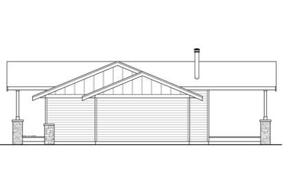 Ranch House Plan #035-00721 Elevation Photo