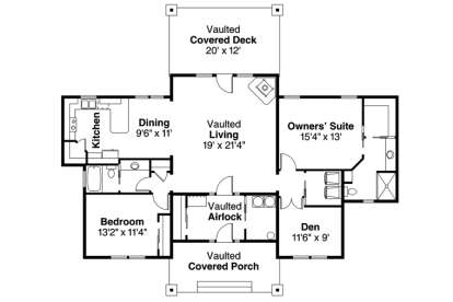 Floorplan 1 for House Plan #035-00721