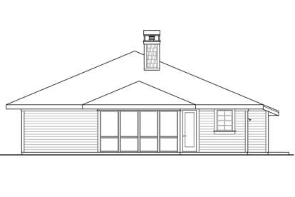 Prairie House Plan #035-00722 Elevation Photo