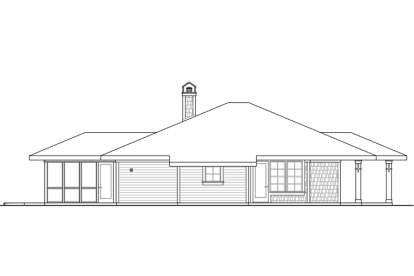 Prairie House Plan #035-00722 Elevation Photo