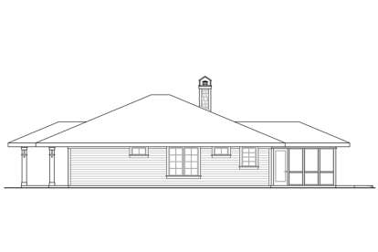 Prairie House Plan #035-00722 Elevation Photo