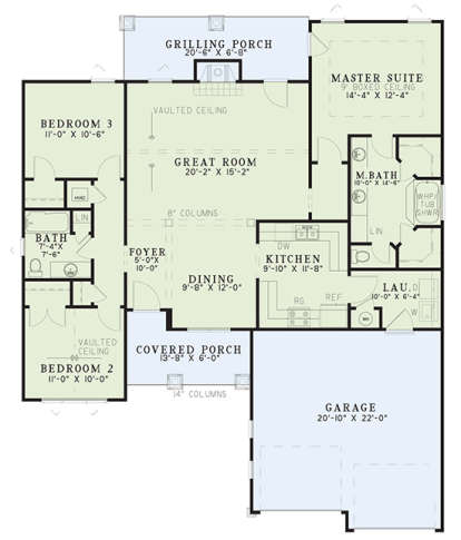 Main Floor  for House Plan #110-01044