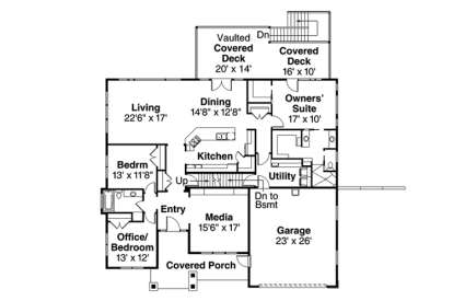Main Floor for House Plan #035-00724