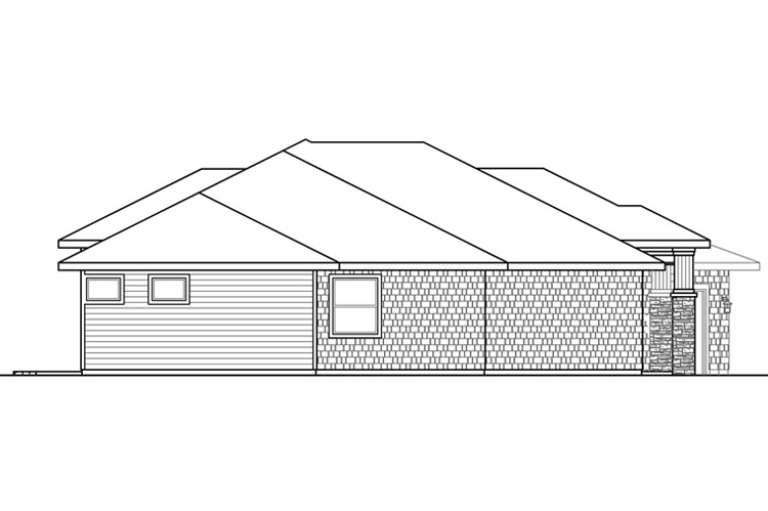 Ranch House Plan #035-00725 Elevation Photo