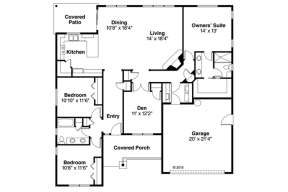 Floorplan 1 for House Plan #035-00726