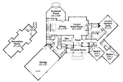 Floorplan 1 for House Plan #035-00727