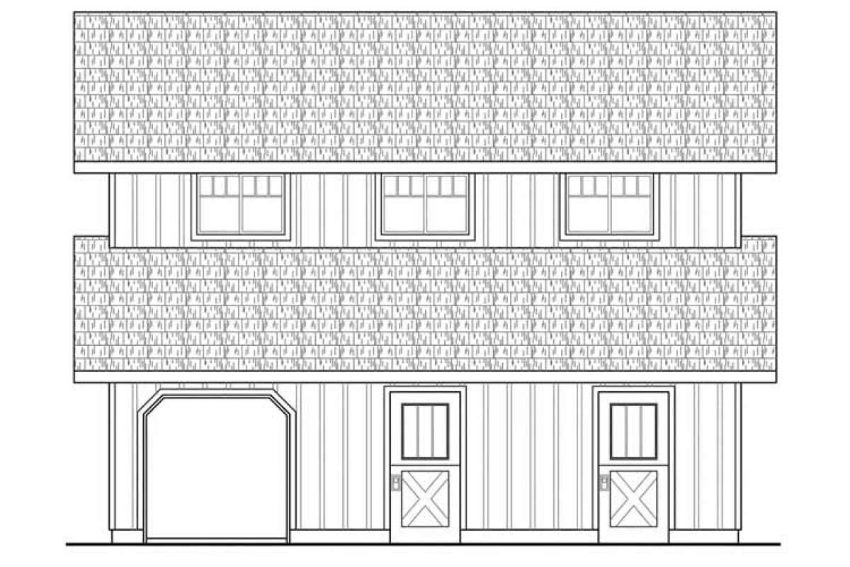 Barn House Plan #035-00731 Elevation Photo