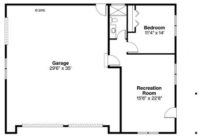 Floorplan 1 for House Plan #035-00734