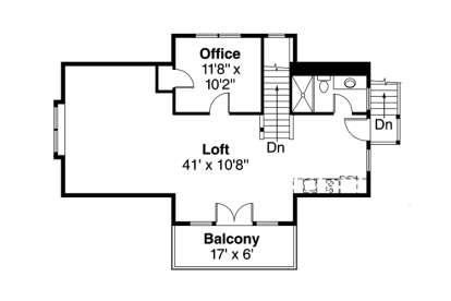 2nd Floor for House Plan #035-00735