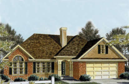 Ranch House Plan #6082-00061 Elevation Photo