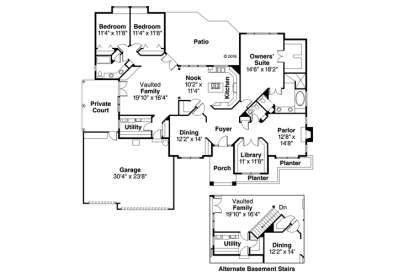 Floorplan 1 for House Plan #035-00739