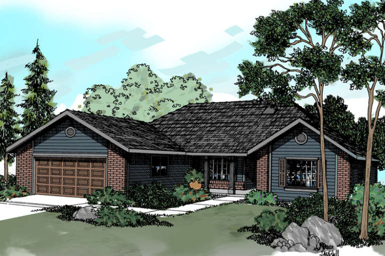 Traditional House Plan #035-00740 Elevation Photo