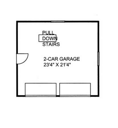 Garage Floor for House Plan #039-00447