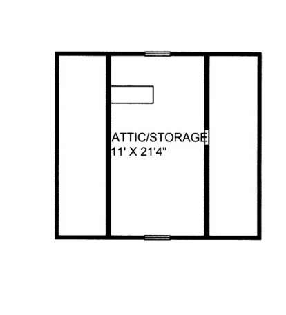 Attic Floor for House Plan #039-00447
