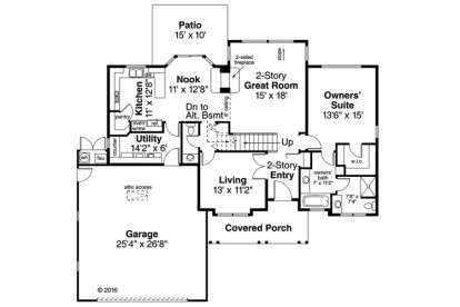 1st Floor for House Plan #035-00745