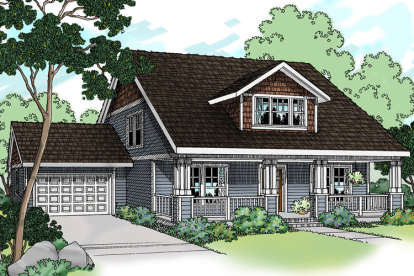 Bungalow House Plan #035-00746 Elevation Photo