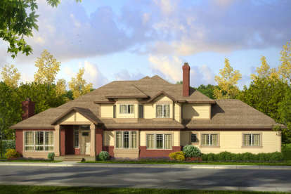 Traditional House Plan #035-00748 Elevation Photo