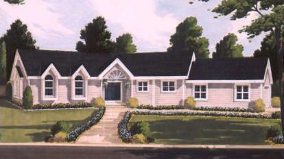 Ranch House Plan #033-00020 Elevation Photo