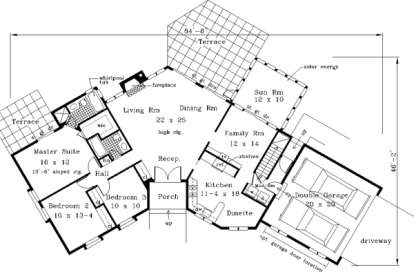 Min Floor for House Plan #033-00020
