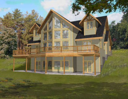 Mountain House Plan #039-00448 Elevation Photo