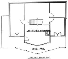 Basement Floor Plan for House Plan #039-00448