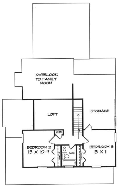 Upper for House Plan #6082-00074