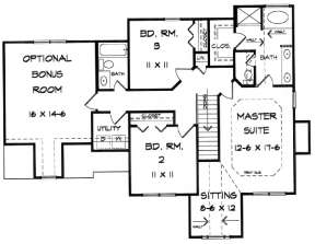Upper for House Plan #6082-00081
