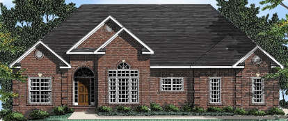 European House Plan #6082-00084 Elevation Photo