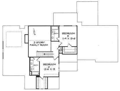 Upper for House Plan #6082-00086