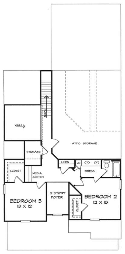 Upper for House Plan #6082-00092