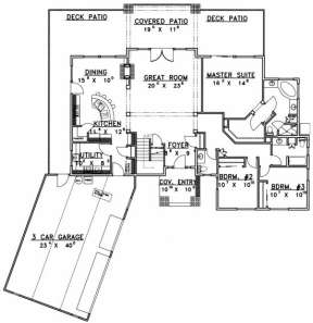 First Floor for House Plan #039-00450