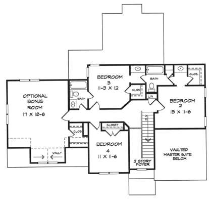 Upper for House Plan #6082-00094