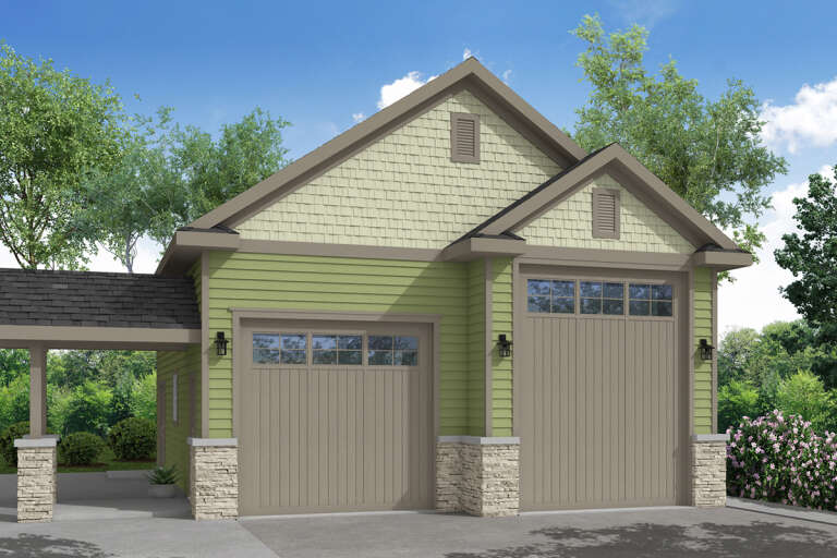 Craftsman House Plan #035-00757 Elevation Photo