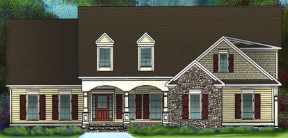 Traditional House Plan #6082-00099 Elevation Photo