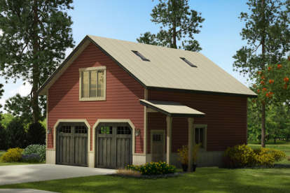 0 Bed, 1 Bath, 484 Square Foot House Plan - #035-00762