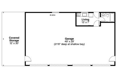 Floorplan 1 for House Plan #035-00764