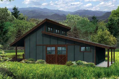 Barn House Plan #035-00766 Elevation Photo