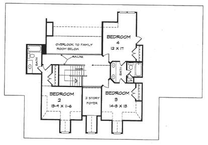 Upper for House Plan #6082-00102