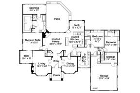 Floorplan 1 for House Plan #035-00769