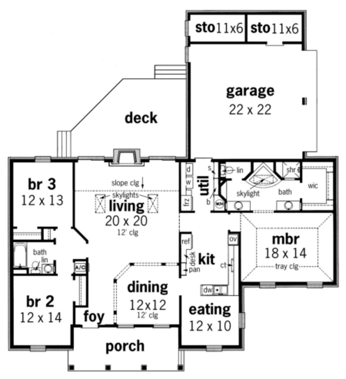 Floorplan 1 for House Plan #048-00112