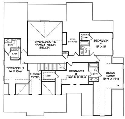 Upper for House Plan #6082-00105