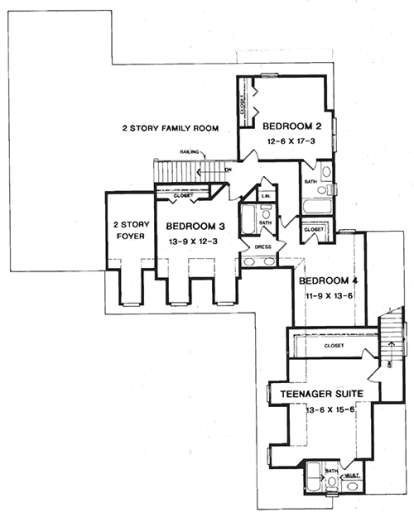 Upper for House Plan #6082-00106